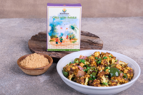 Baked Chilli Gobi Masala (Spicy Baked Cauliflower Masala)