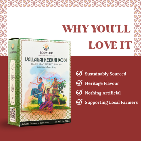 Spiced Gotu Kola/ Brahmi Leaf Powder - Idli / Rice Podi Mix