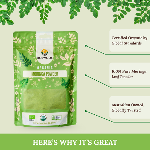 Australian Certified Organic Ceylon Moringa Powder – Superfood